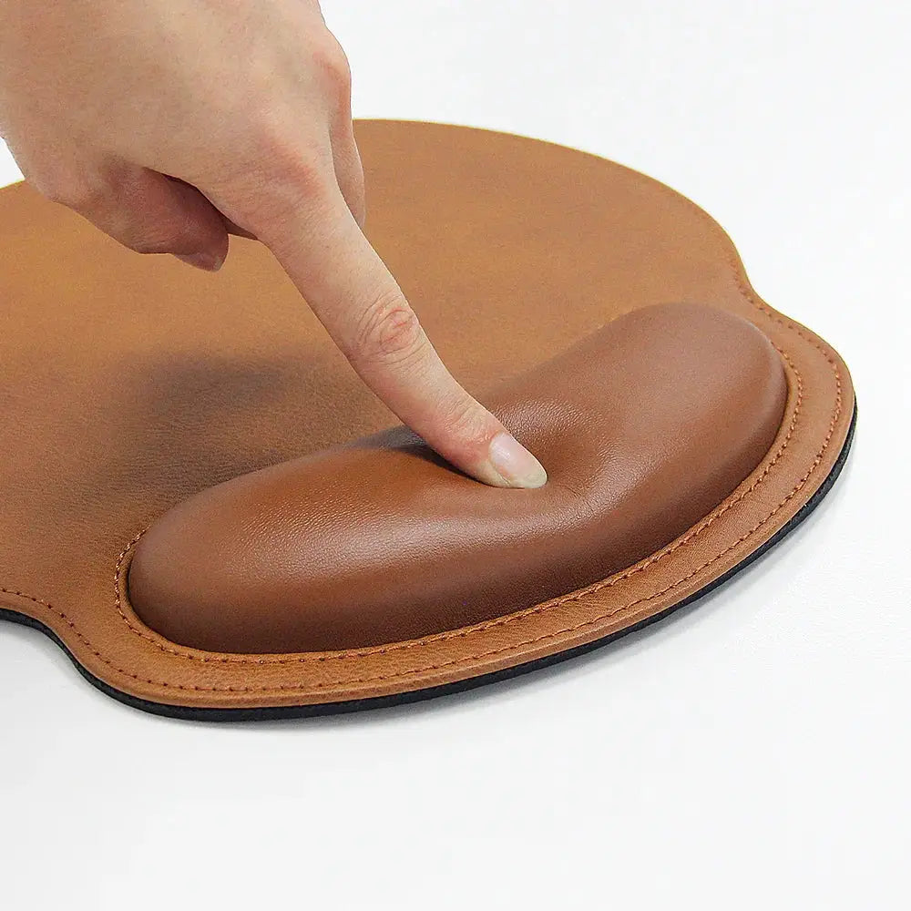 Ergonomic Pu Leather Mouse Pad with Wrist Support