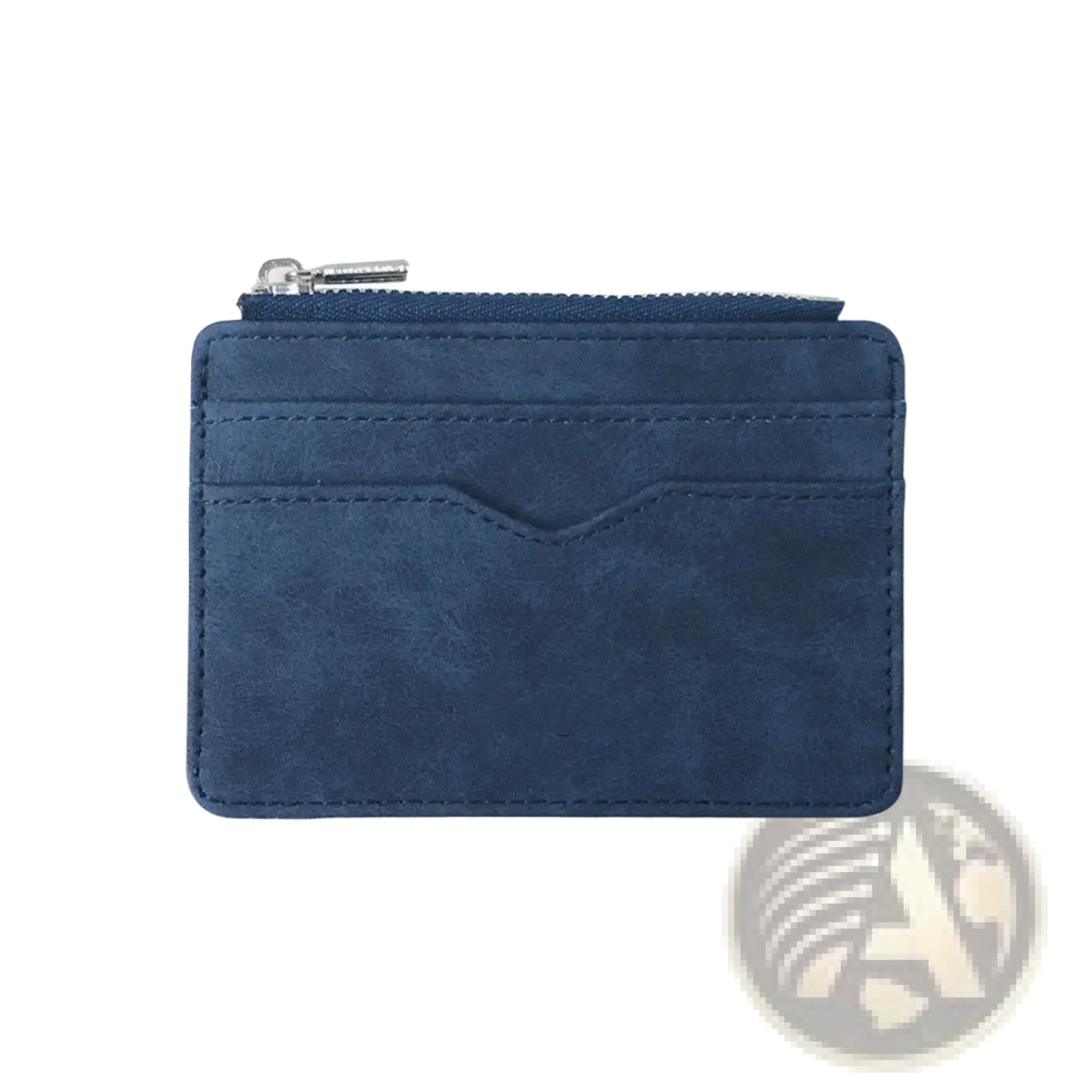 Pu Leather Zippered Card Holder Wallet for Men