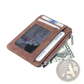 Pu Leather Zippered Card Holder Wallet for Men