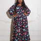 Swann 70s Maxi Dress in Insect Print Crepe | Laura Byrnes & Hope Johnstun