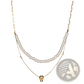 Punk Zirconium Skull Y-shaped Pearl Necklace Set