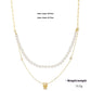 Punk Zirconium Skull Y-shaped Pearl Necklace Set