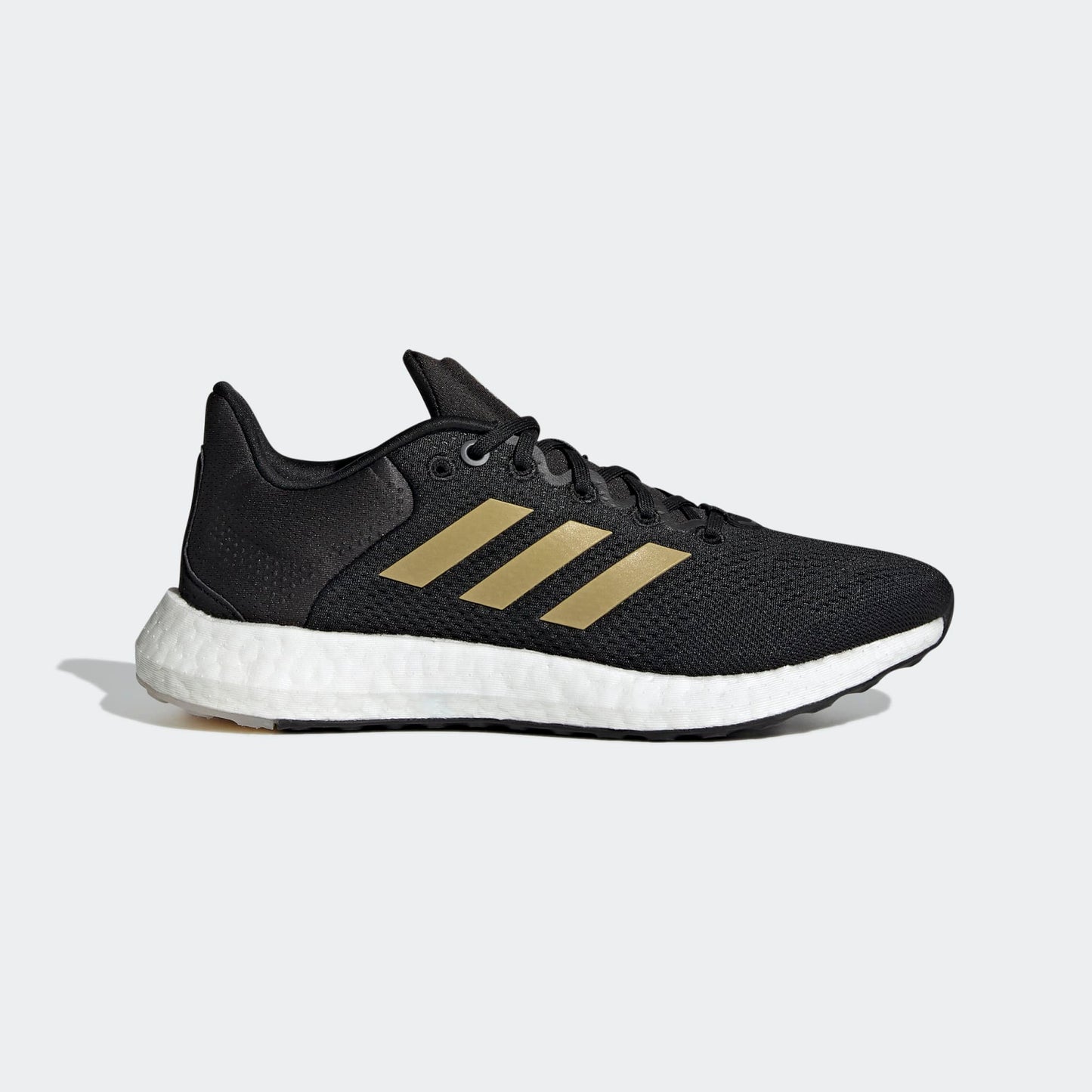 Adidas PureBoost 21 Core Preto/Dourado Metálico/Cinza Tamanho 8