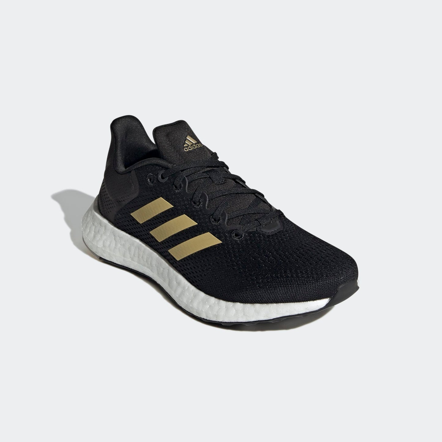 Adidas PureBoost 21 Core Preto/Dourado Metálico/Cinza Tamanho 8