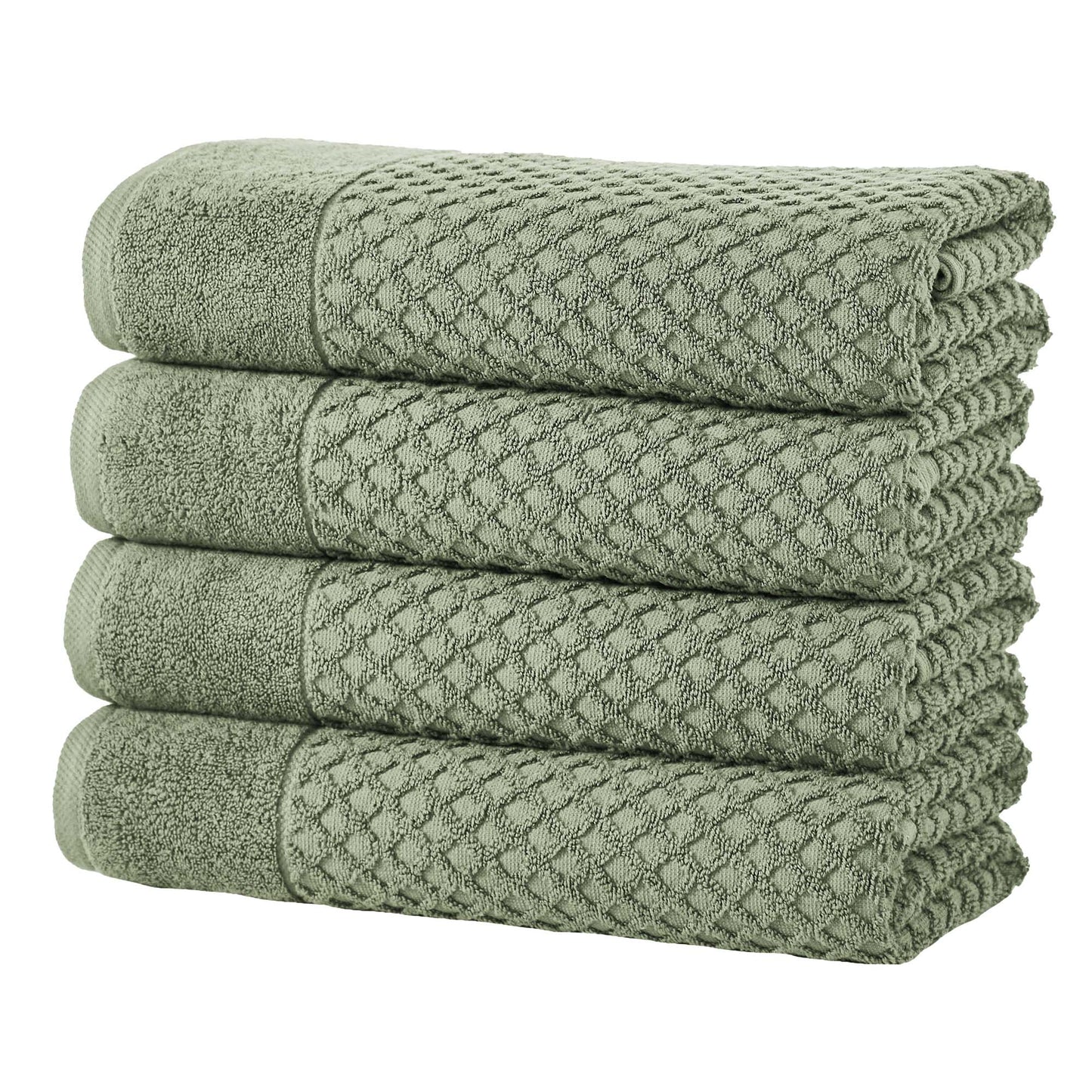Cotton Diamond Waffle Weave Bath Towel Set - Grayson Collection