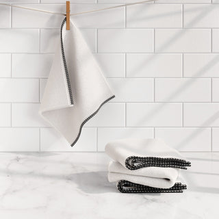 Cotton Border-Stitched 6-Piece Towel Set - Valery Collection