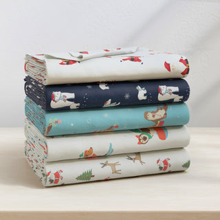 4-Piece Turkish Cotton Christmas Flannel Sheet - Whittaker Collection