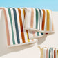 Oversized Striped Border Cabana Beach Towels - Santa Cruz