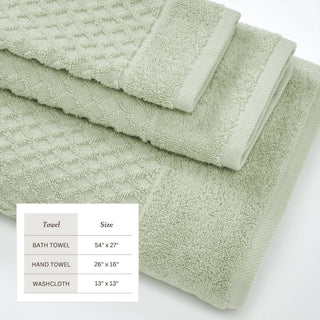 Cotton Diamond Waffle Weave Bath Towel Set - Grayson Collection