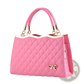 Quilted Bow Crossbody Handbag with Gold Hardware