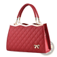 Quilted Bow Crossbody Handbag with Gold Hardware