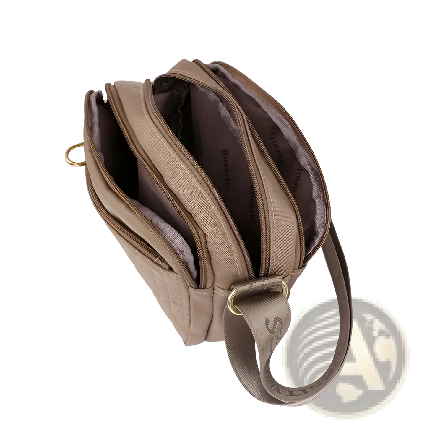 Quilted Crossbody Bag with Gold Hardware and Strap