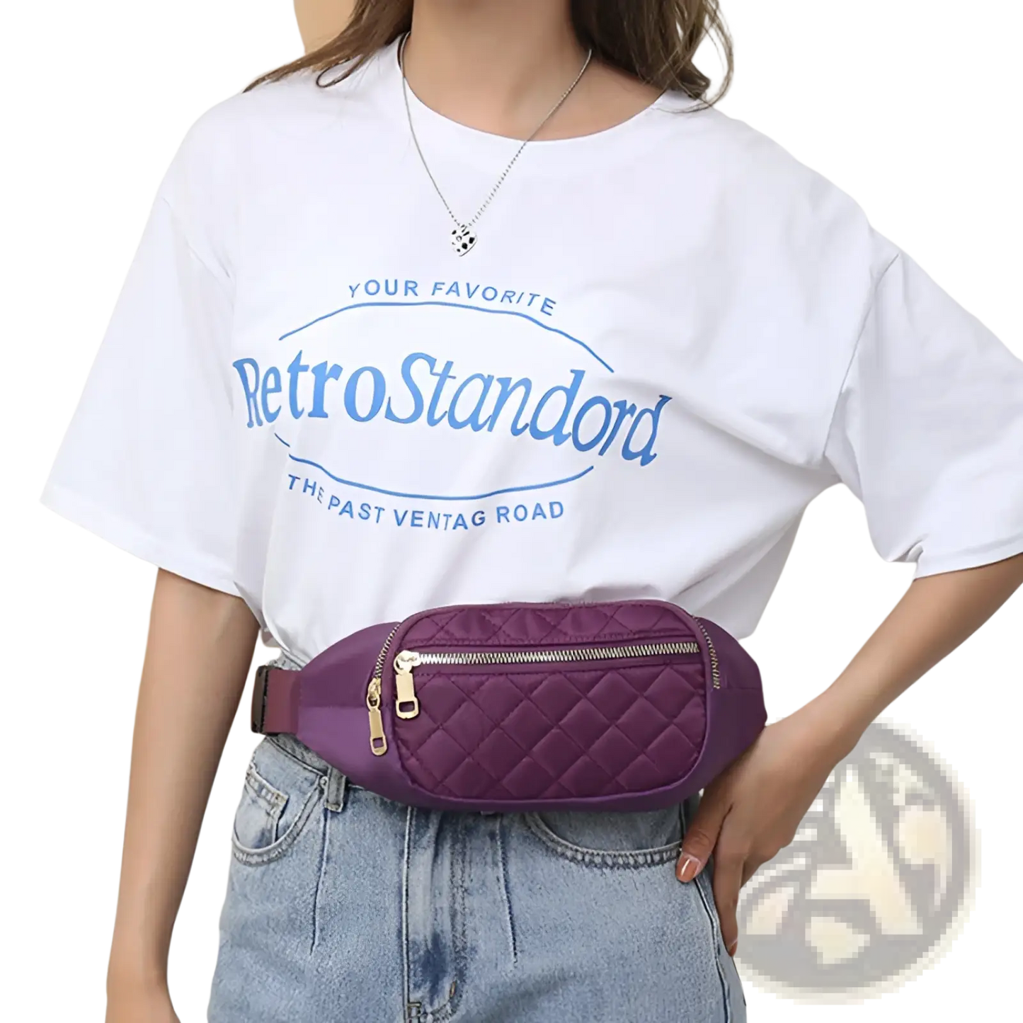 Quilted Crossbody Fanny Pack for Women and Sports