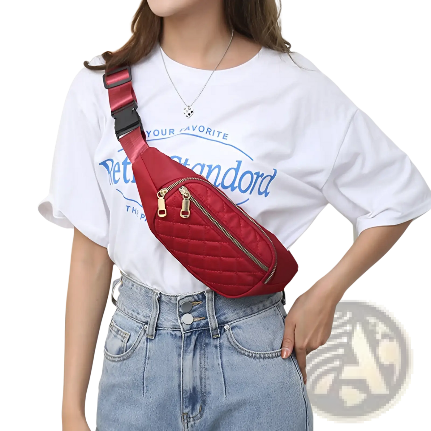 Quilted Crossbody Fanny Pack for Women and Sports
