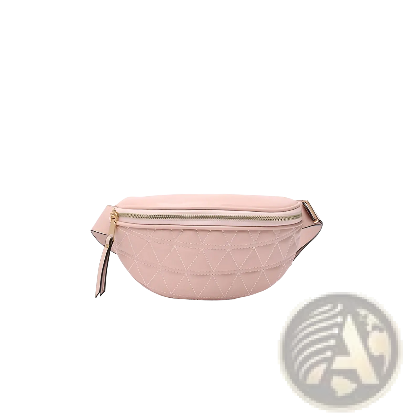 Quilted Faux Leather Waist Bag for Women