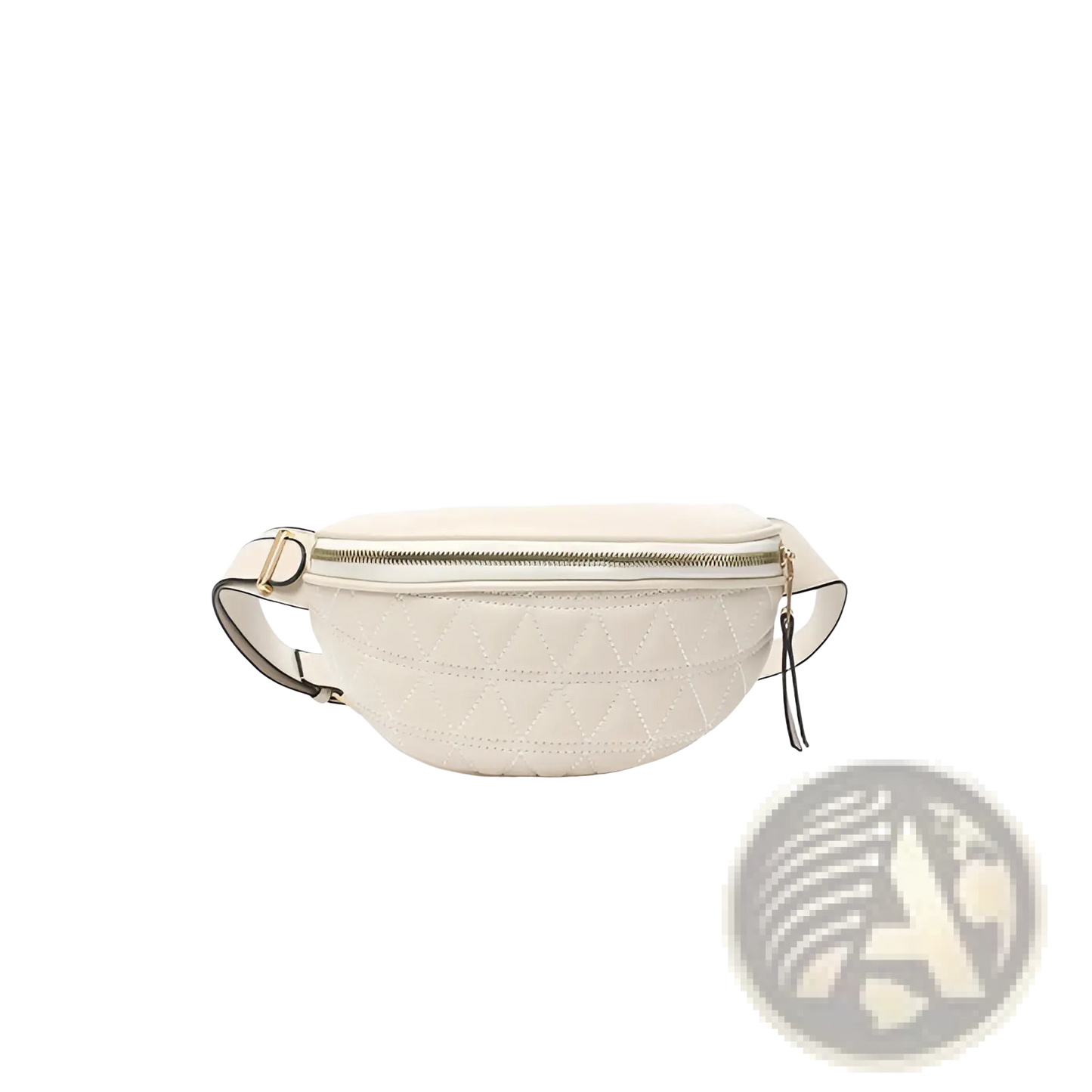 Quilted Faux Leather Waist Bag for Women