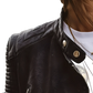 Quilted Leather Moto Jacket Slim Fit Women's Coat