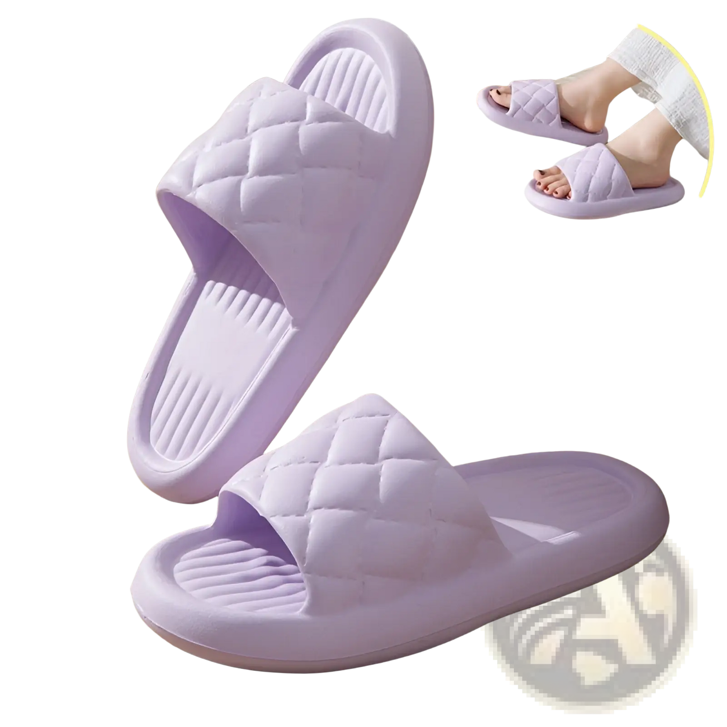Quilted Non Slip Lightweight Home Slide Sandals