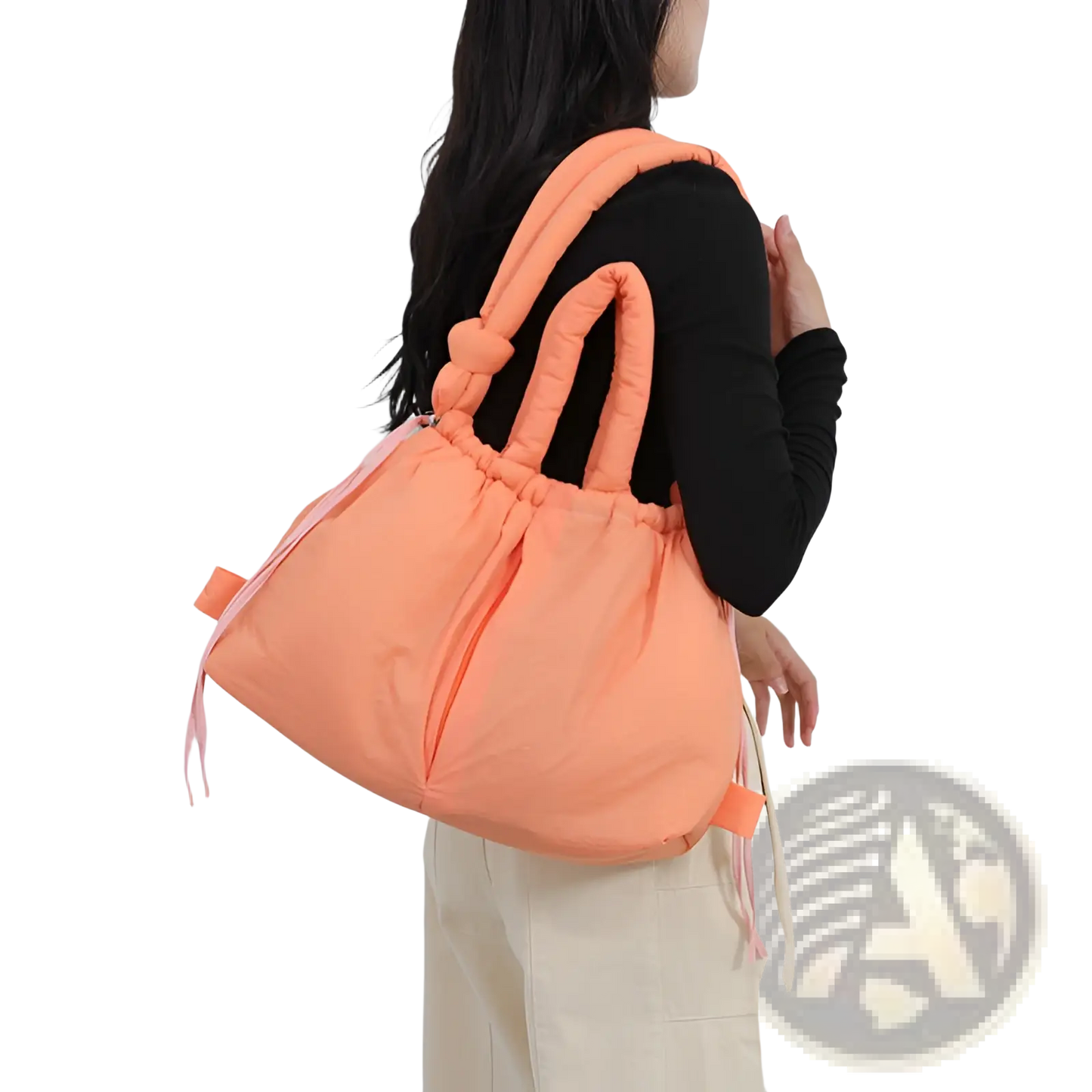 Quilted Puffer Tote Bag Lightweight Nylon Shoulder Bag