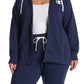 Moletom com capuz Champion Heritage Plus Size Feminino, azul marinho, tamanho 2, extra grande