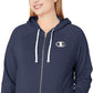 Moletom com capuz Champion Heritage Plus Size Feminino, azul marinho, tamanho 2, extra grande