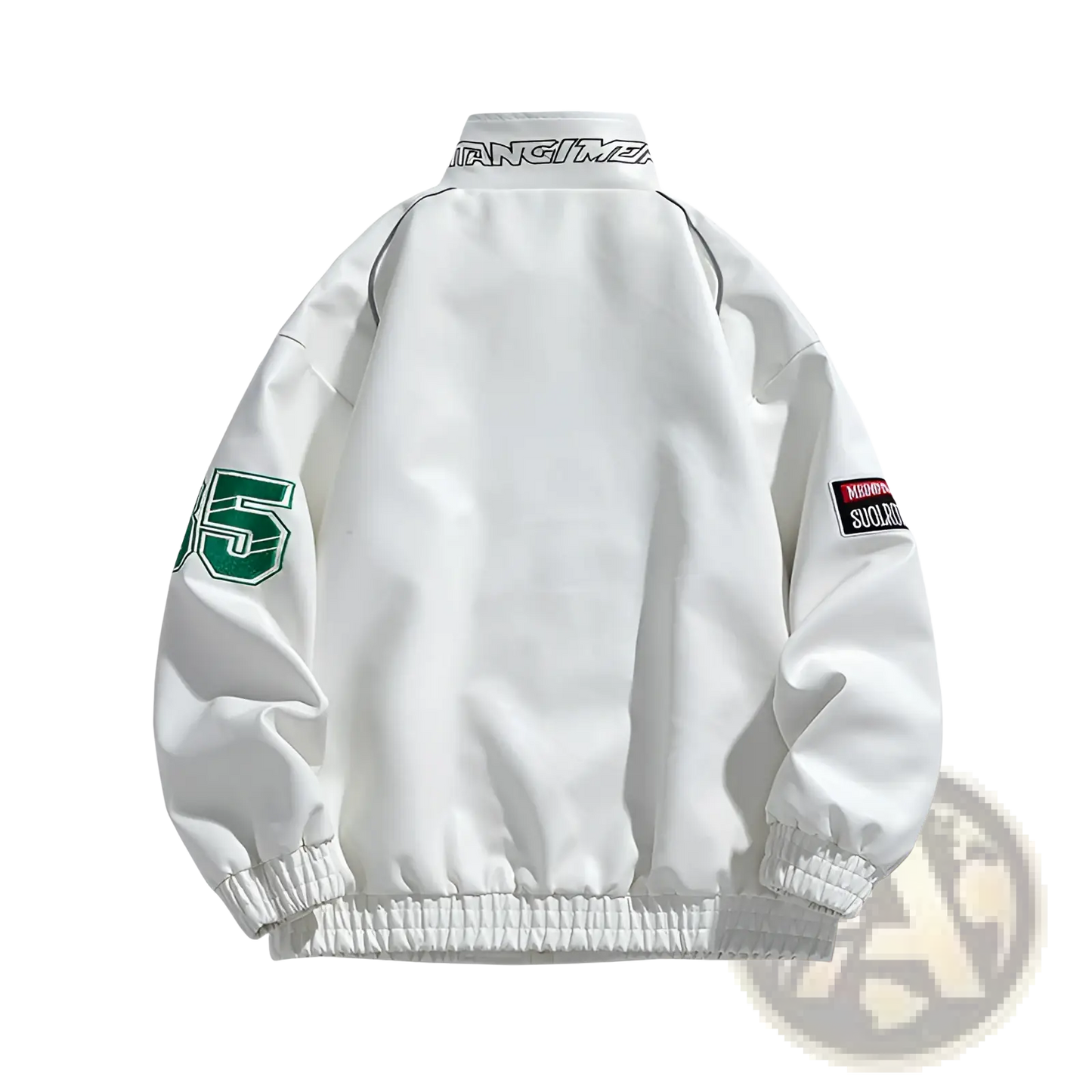 Racing Pu Leather Bomber Jacket Korean Style