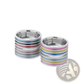 Rainbow Enamel Inlay Stainless Steel Unisex Band Ring