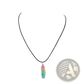 Rainbow Geometric Crystal Wire Wrapped Pendant Necklace