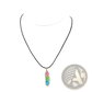 Rainbow Geometric Crystal Wire Wrapped Pendant Necklace
