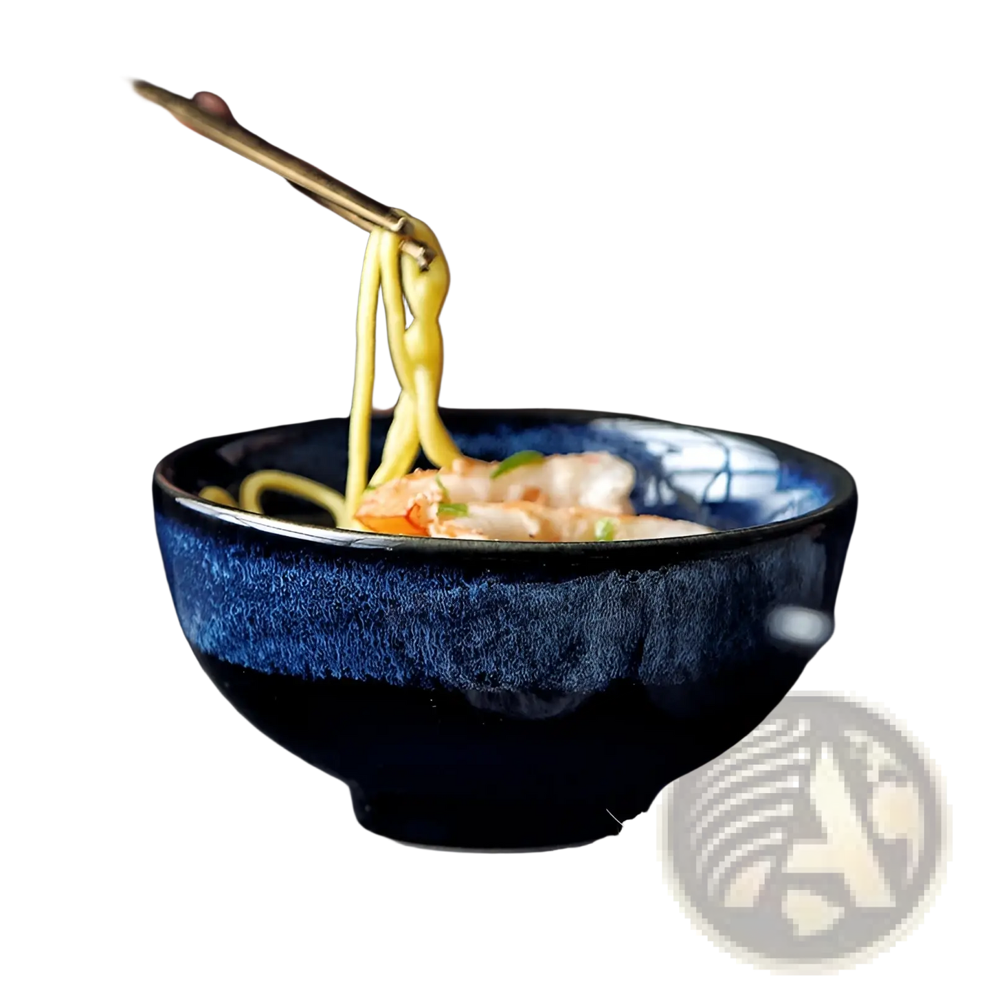 Ramen Bowl Ceramic 8.5 Inch Cat Eye Blue Noodle Bowl
