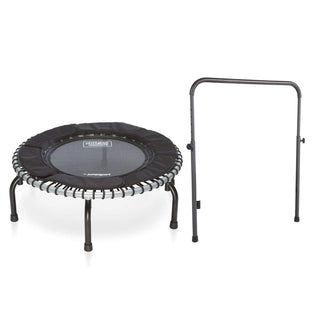 JumpSport 370 Trampolim de Fitness Leve e Resistente para Interiores de 39 Polegadas, Preto
