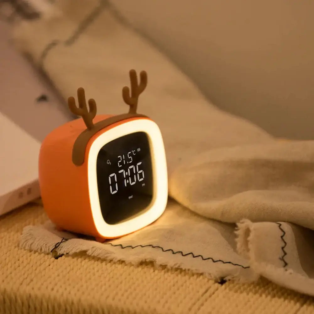 Kids Animal Digital Alarm Clock with Night Light and Temp