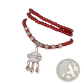Red Agate Good Luck Bracelet with Engraved Protect Charm