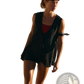 Relaxed v Neck Sleeveless Cotton Wrap Vest Top
