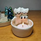 Handcrafted Cuddling Kittens Ceramic Candle Holder