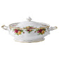 Royal Albert Old Country Roses 12" 22K Gold Accented Bone China Covered Vegetable Bowl