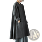 Retro Artistic Plus Size Dark Gray Denim Tunic Dress