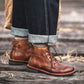 Men's Retro Leather Lace-up Ankle Boots