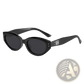 Retro Cat Eye Uv400 Sunglasses with Glossy Modern Frames