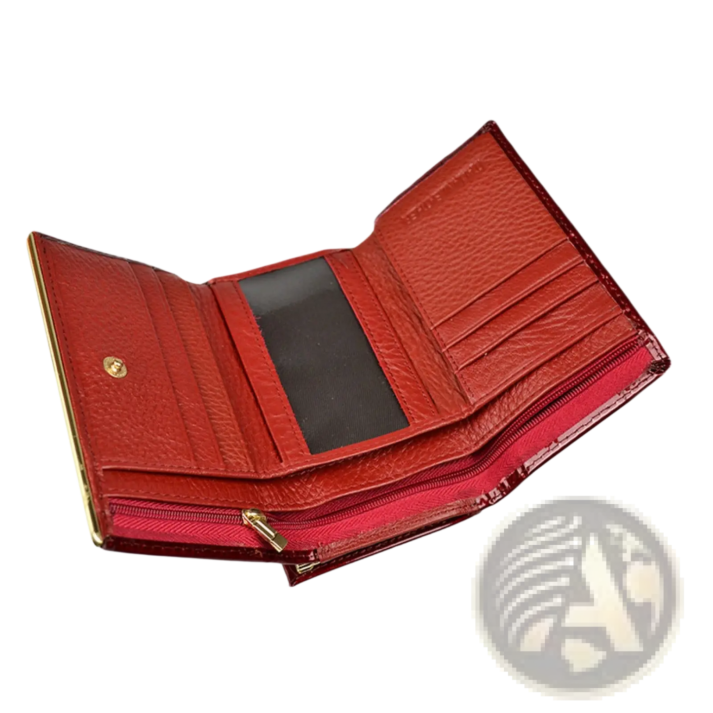Retro Crocodile Pattern Leather Trifold Wallet with Clasp