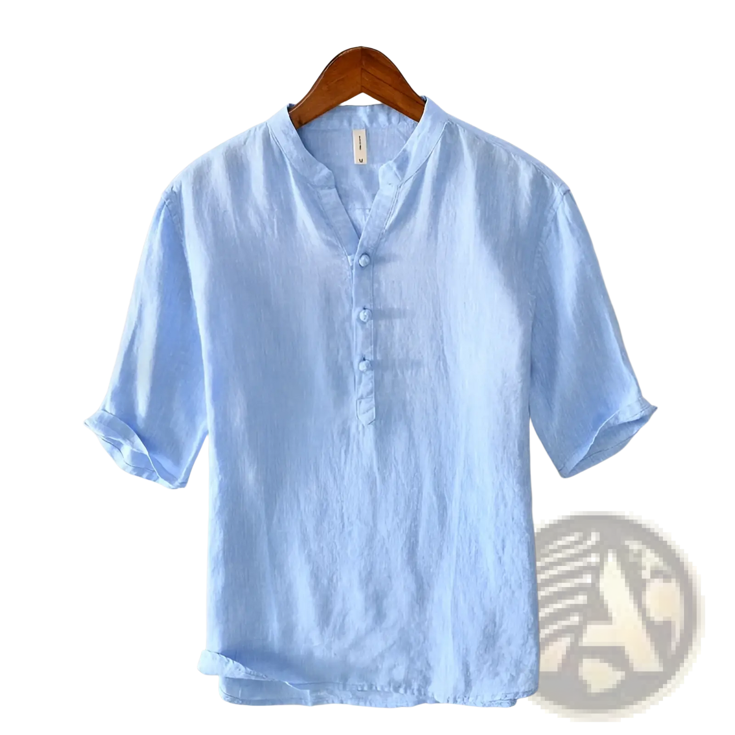 Retro Japanese Style Loose Linen Mandarin Collar Shirt