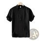 Retro Japanese Style Loose Linen Mandarin Collar Shirt