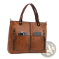 Retro Large Capacity Leather Tote Crossbody Bag