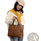 Retro Large Capacity Leather Tote Crossbody Bag