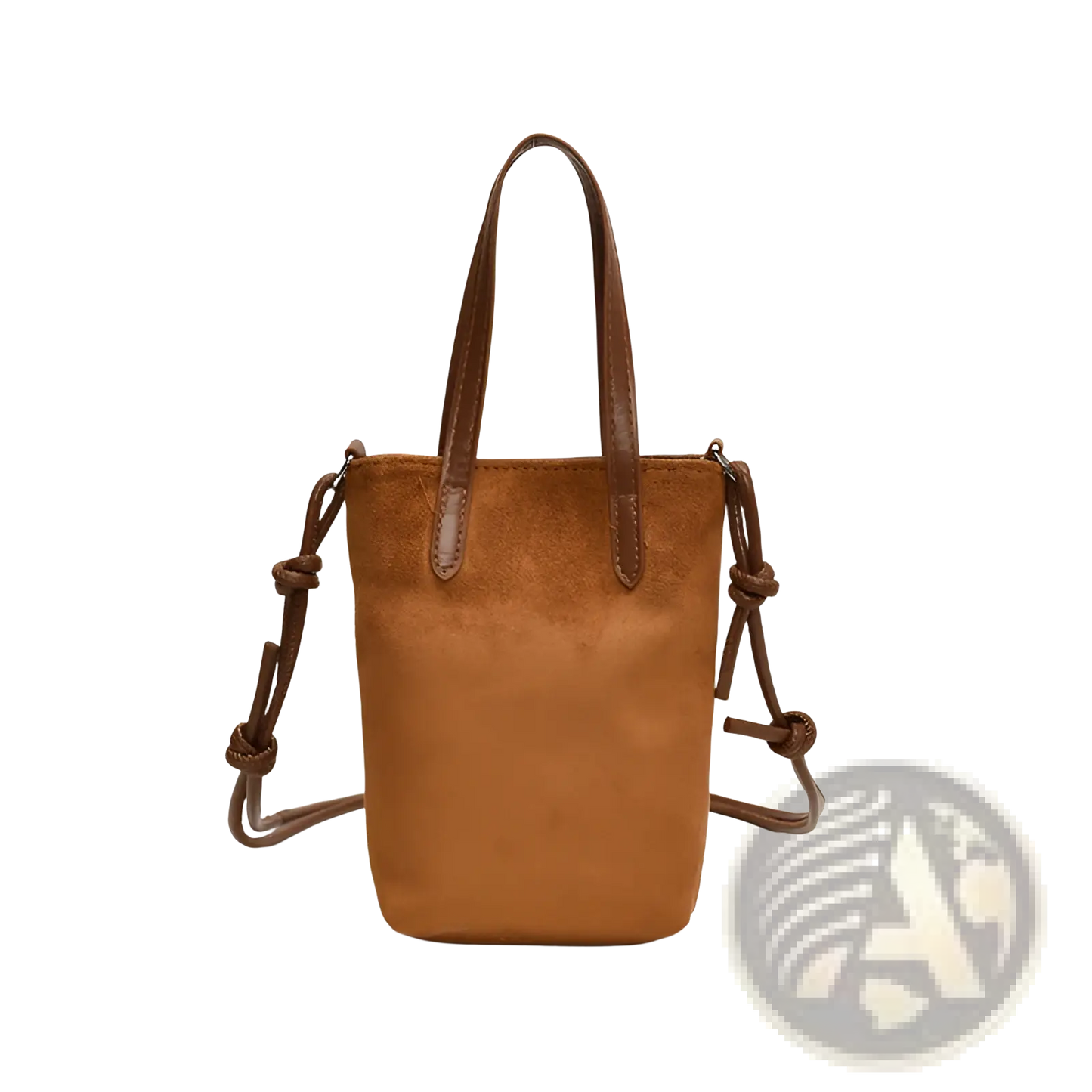Retro Leopard Print Suede Mini Bucket Crossbody Bag