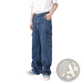 Retro Loose Fit Wide Leg Denim Cargo Pants
