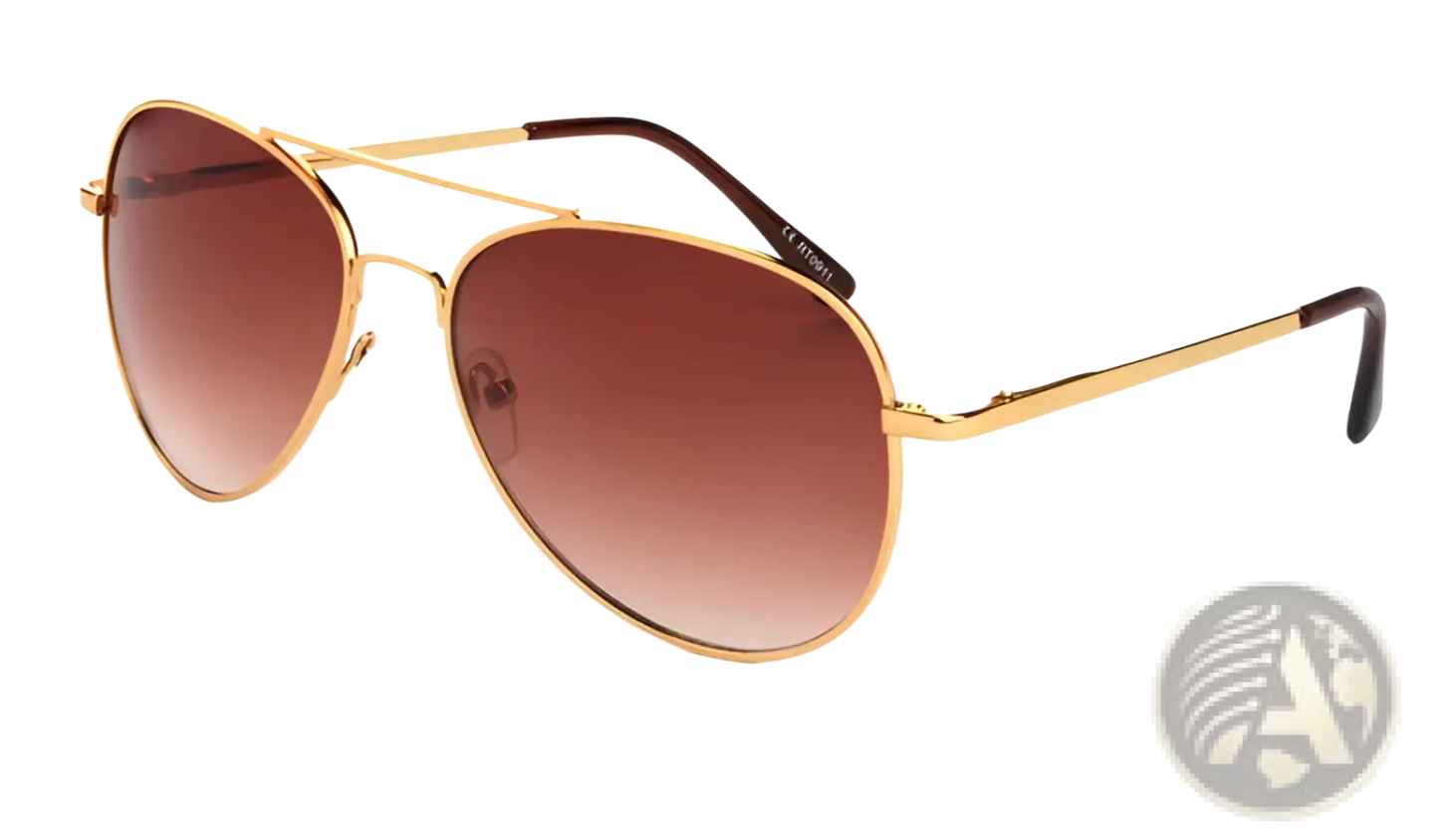 Retro Metal Aviator Sunglasses with Uv400 Gradient Lenses