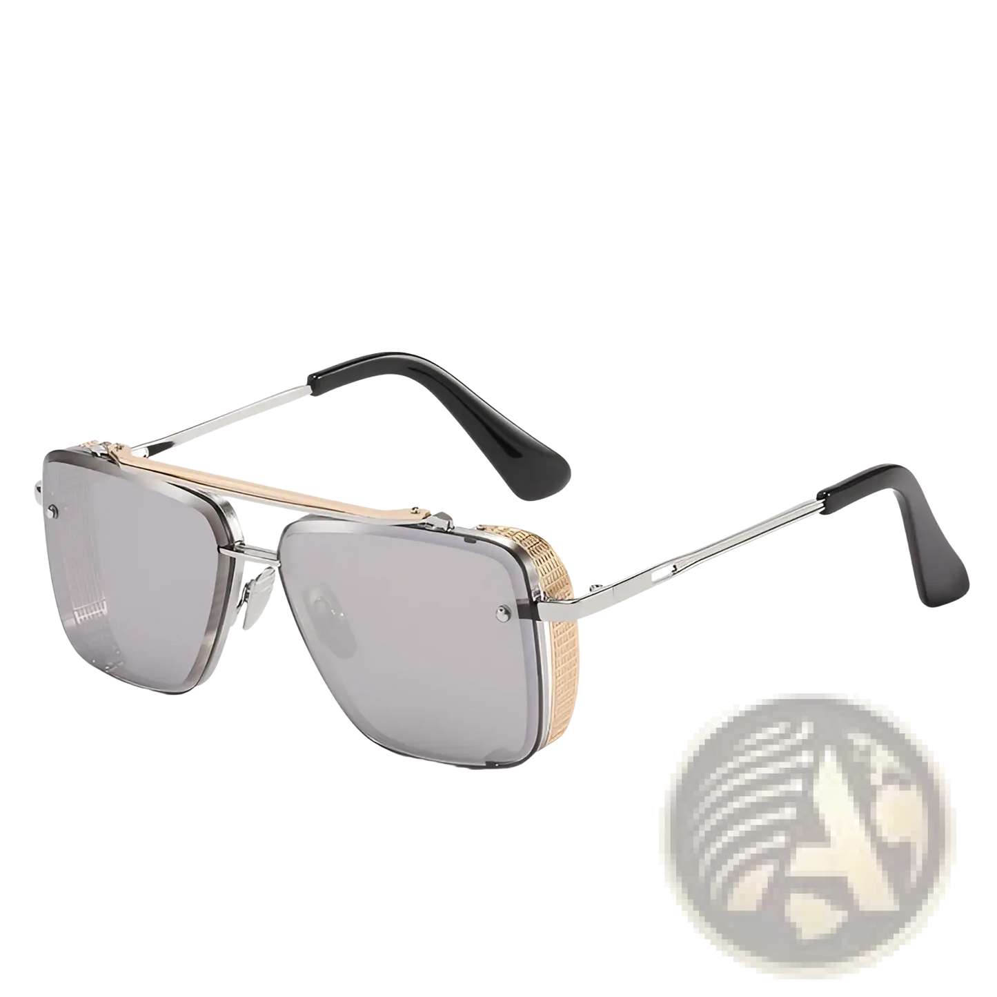 Retro Metal Mesh Aviator Sunglasses with Uv400 Lenses