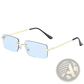 Retro Rimless Square Gold Trim Sunglasses 6 Pack