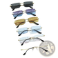 Retro Rimless Square Gold Trim Sunglasses 6 Pack